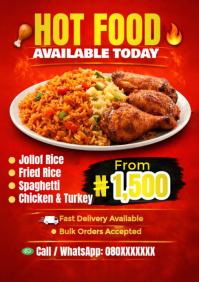 Restaurant flyer A5 template