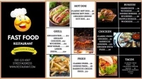 restaurant flyer Digital Display (16:9) template