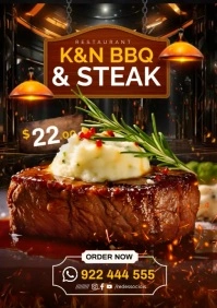 Restaurant flyer A4 template