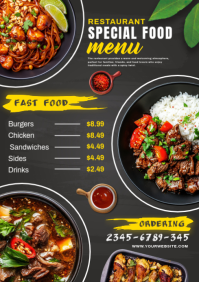 Restaurant flyer A4 template