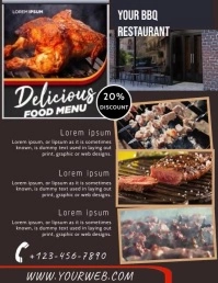 Restaurant flyer Ulotka (US Letter) template