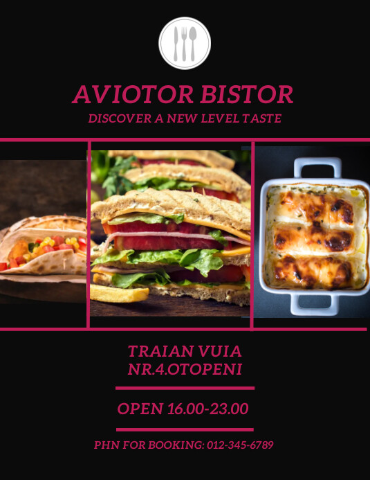 Restaurant Flyer Vorlage Postermywall