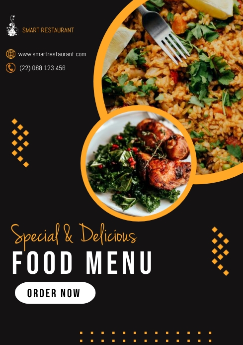 Restaurant flyer A2 template