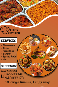 Restaurant flyer Poster template