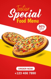 restaurant flyer Tabloid template