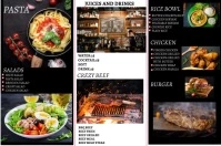 restaurant flyer Label template