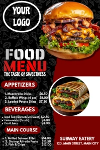 restaurant flyer Poster template