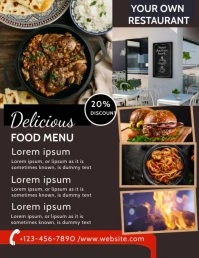 Restaurant flyer Ulotka (US Letter) template