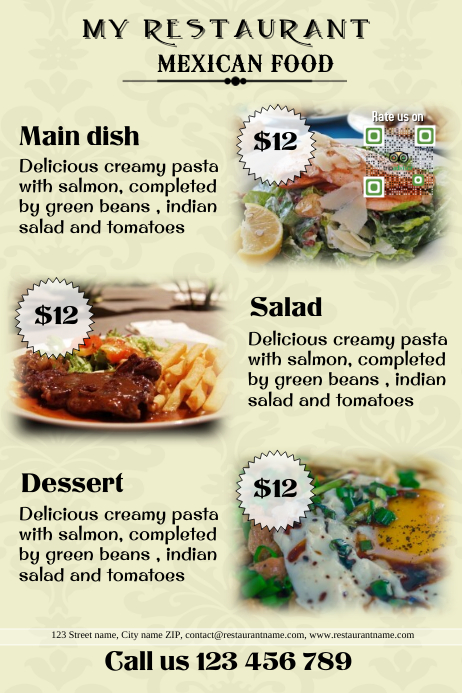 Restaurant Flyer Vorlage Vintage Design Vorlage Postermywall