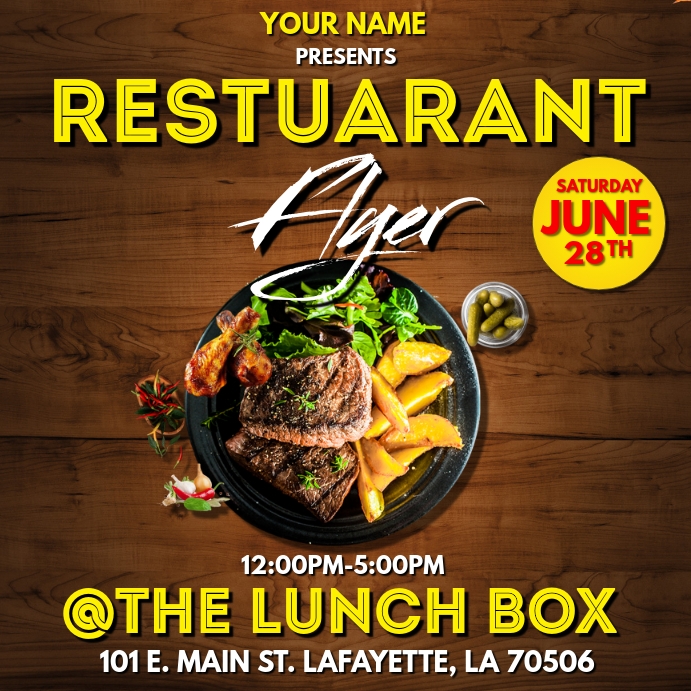 RESTAURANT FLYER TEMPLATE PosterMyWall