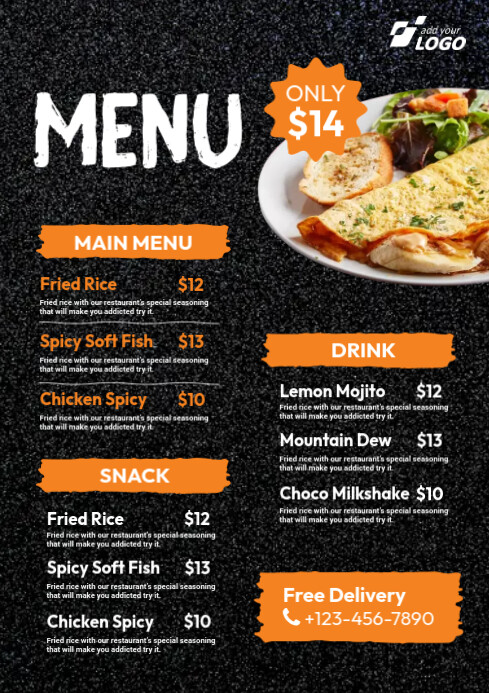 Restaurant Flyer Template A4