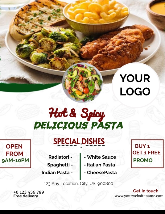 Restaurant flyer template | PosterMyWall
