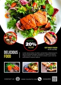Restaurant food (1) A6 template