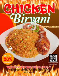Jingga Chicken Biryani Promotion Flyer Template