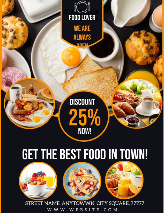 RESTAURANT FOOD BUSINESS FLYER Template PosterMyWall