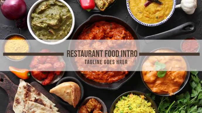 Restaurant Food Intro Video Template | PosterMyWall