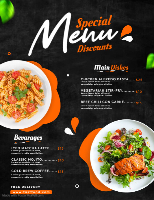 Restaurant Food Menu Template Modern Restaurant Menu Design Template