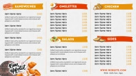 Restaurant Food Menu Digitalanzeige (16:9) template