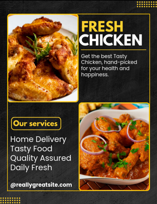 Restaurant Food Menu  Flyer (us Letter) template