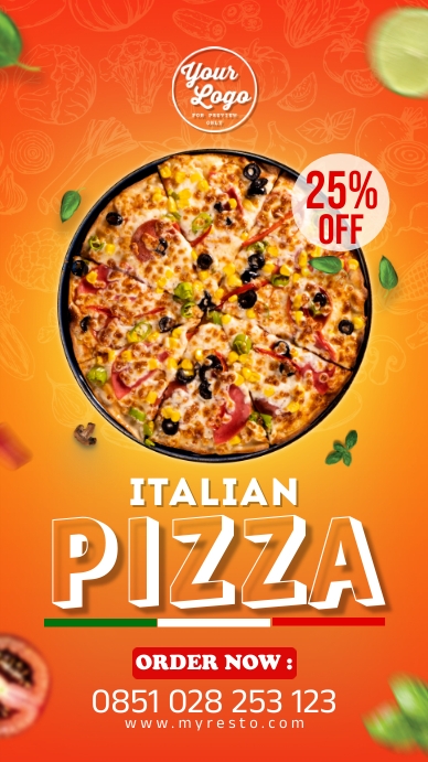Restaurant Food Menu Flyer For Social Media Instagram-verhaal template