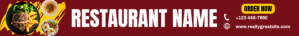Restaurant food menu leaderboard template