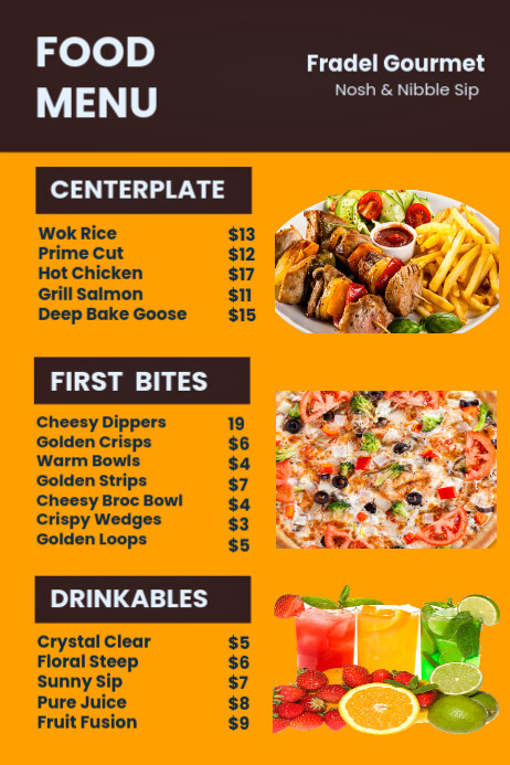 Copy of Restaurant Food Menu Poster | PosterMyWall