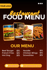 Restaurant Food Menu Poster Template | PosterMyWall