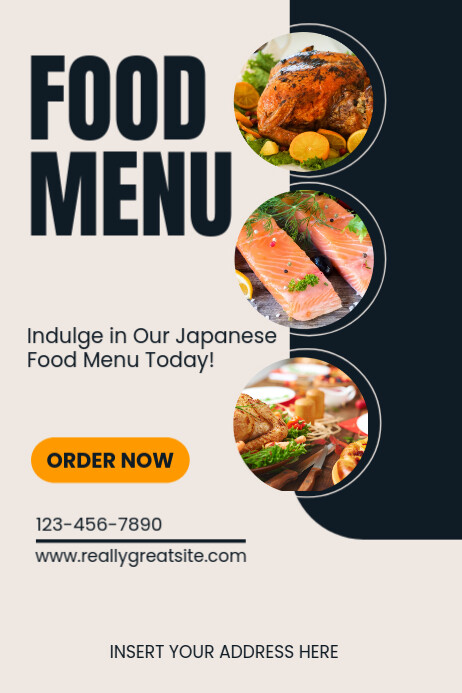 Restaurant Food Menu Poster Plakkaat template
