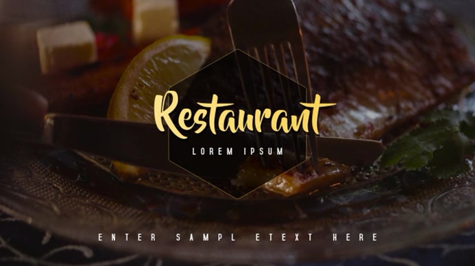 Restaurant/Food Video Template Цифровой дисплей (16 : 9)