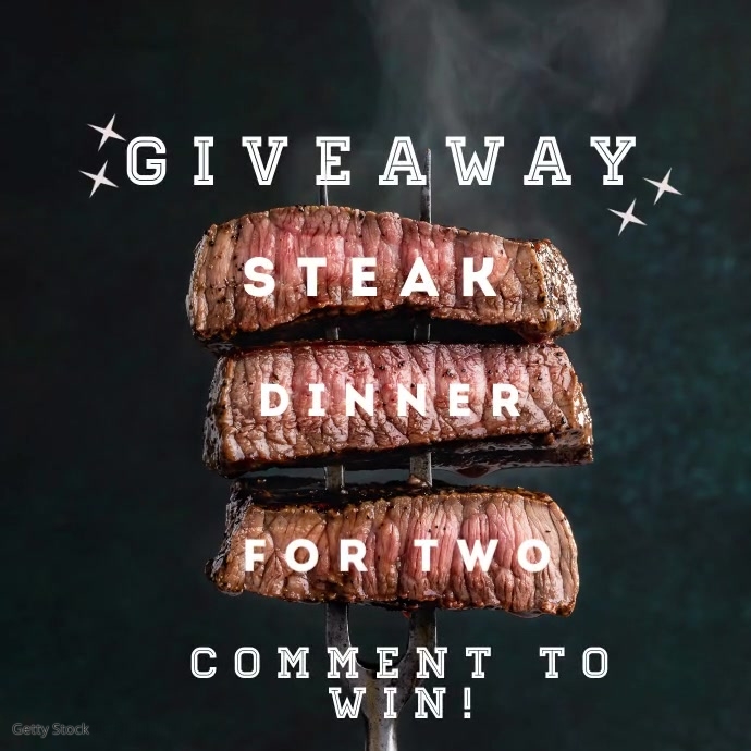 Restaurant Giveaway Social Media Templates Instagram Post