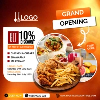 restaurant grand opening Instagram Post template