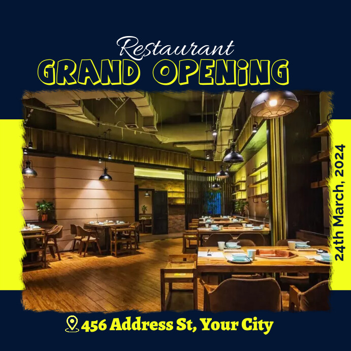 Restaurant Grand Opening Template | PosterMyWall