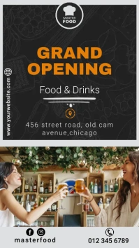 restaurant  grand opening instagram stories template