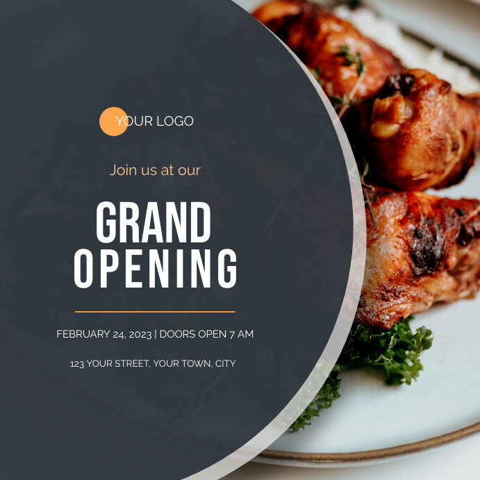RESTAURANT GRAND OPENING POSTER Template PosterMyWall