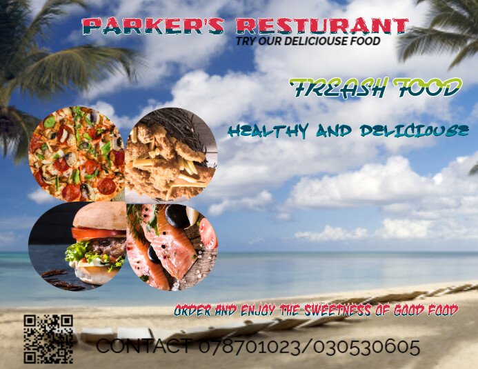 Restaurant Image template Flyer (US Letter)