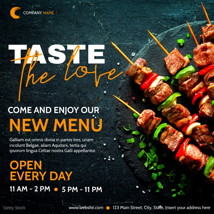 restaurant instagram post advertisement Template | PosterMyWall