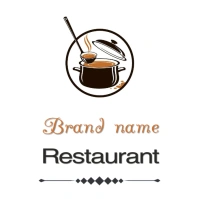 Restaurant logo Logotipo template