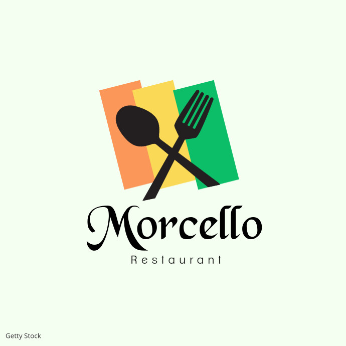 Restaurant Logo Orange Yellow Green template