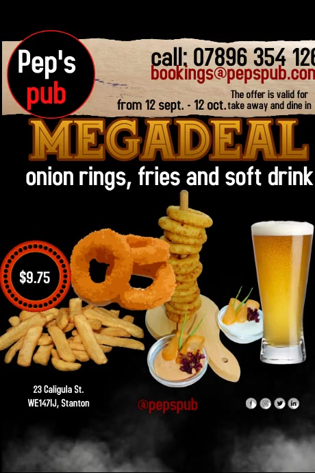 Restaurant Megadeal Video Promo Cartaz template