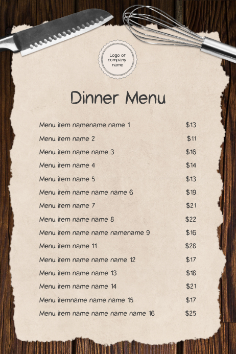 copy of restaurant menu rustic cooking postermywall flyer cafe
