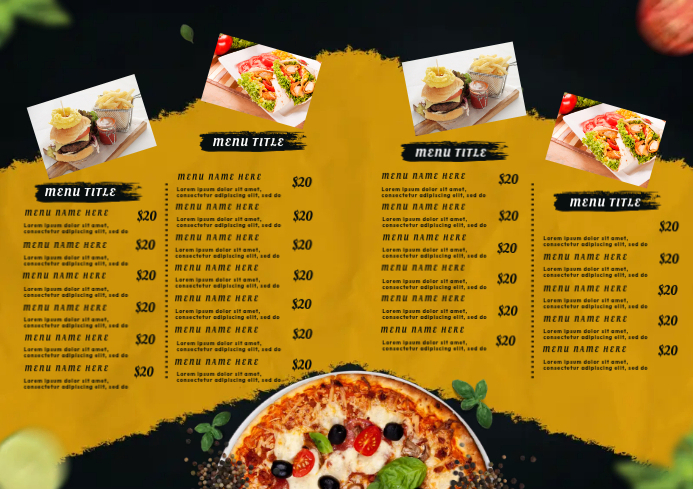 Restaurant Menu Ads Template | PosterMyWall