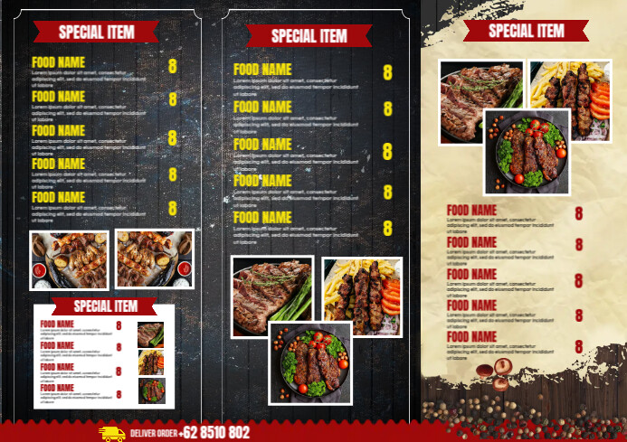 Restaurant Menu Ads Template | PosterMyWall