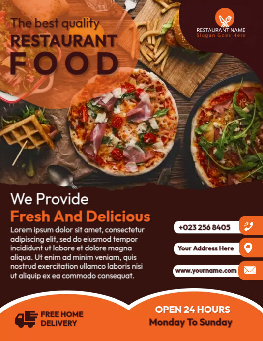 Restaurant Menu Ads Flyer Template | PosterMyWall
