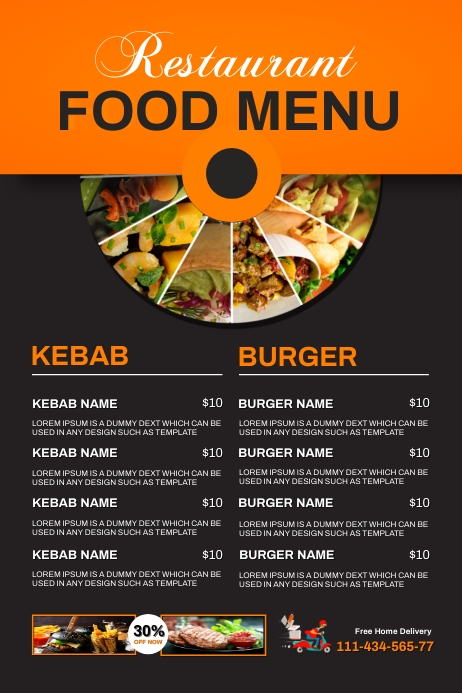 Menu Poster Template - astra.edu.pl