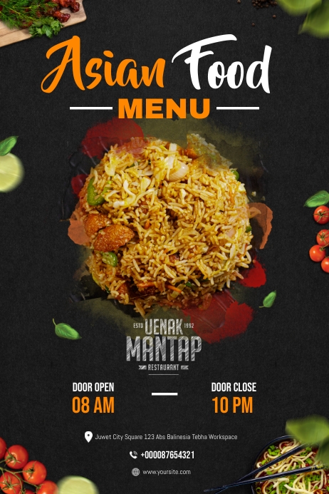 Restaurant Menu Cover Template | PosterMyWall