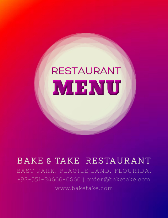Restaurant Menu (Front / Cover Design) Template | PosterMyWall