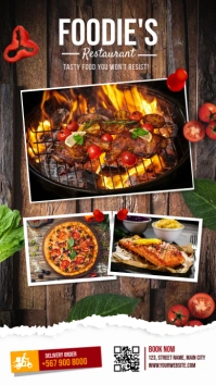 Restaurant Menu Affichage numérique (9:16) template