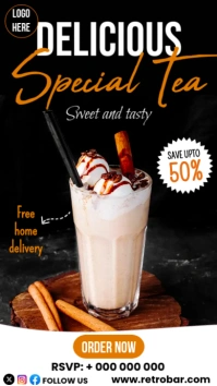 Restaurant Menu Ekran reklamowy (9:16) template