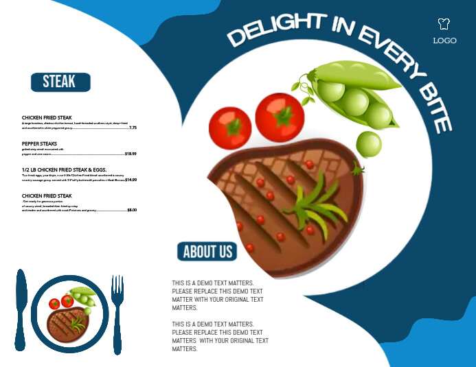 Restaurant Menu Flyer (US Letter) template