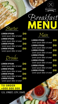 Restaurant Menu Digital Display (9:16) template